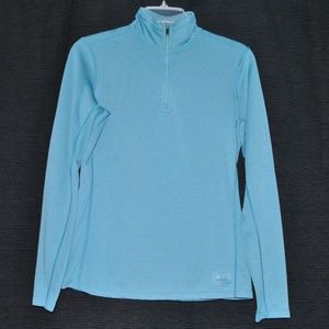REI Blue Quarter Zip Base Layer